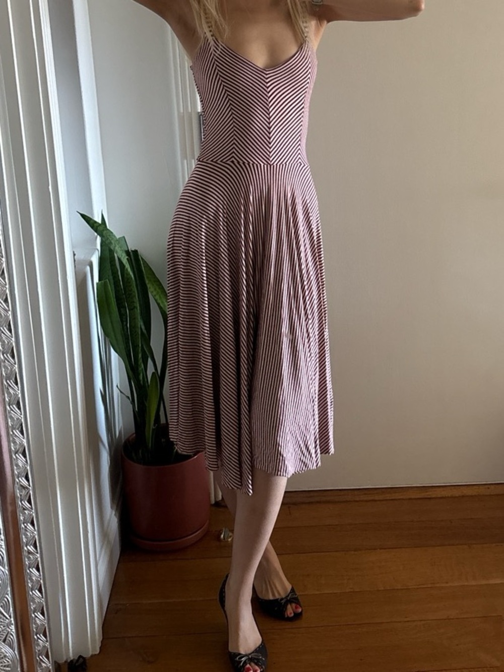 Butter by Nadia Striped Midi Dress